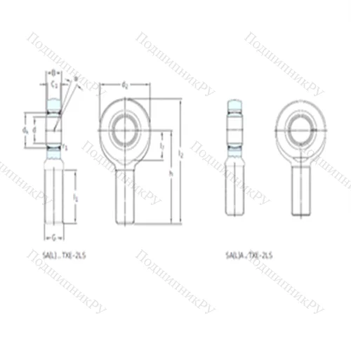 Подшипник скольжения сферический SAA 50TXE-2LS от производителя  SKF