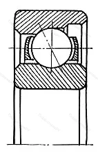 Модификация подшипника 5-6008Е размер 8x24x7 от производителя  ГПЗ-4