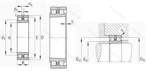 Роликовый цилиндрический подшипник NN 3013 AS-K-M-SP от производителя  FAG