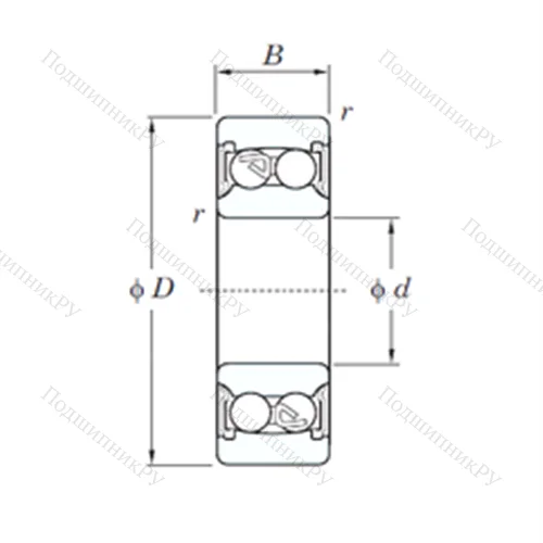 Подшипник шариковый радиальный самоцентрирующийся 2220-2RS