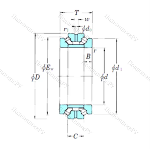 Подшипник шариковый упорно-радиальный 234411B