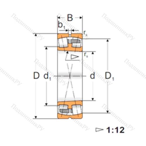 Подшипник роликовый радиальный самоцентрирующийся 23232 KMBW 33