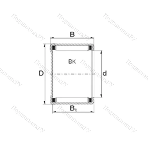 Подшипник игольчатый радиальный BK 1812 от производителя  ZEN