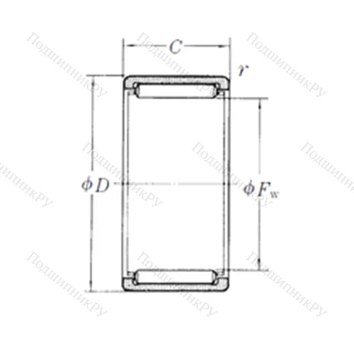 Подшипник игольчатый радиальный RLM 2120