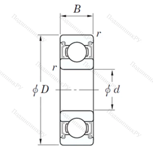 Подшипник шариковый радиальный SE 606 ZZSTMSA 7