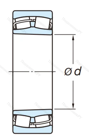 Сферический роликовый подшипник с конической посадкой на вал 22215 RZKW 33 C 3