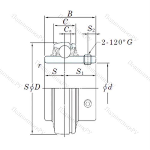 Подшипник шариковый радиальный UC 206S 6