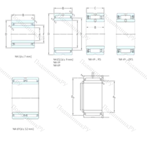 Подшипник игольчатый радиальный NKI 7/12TN