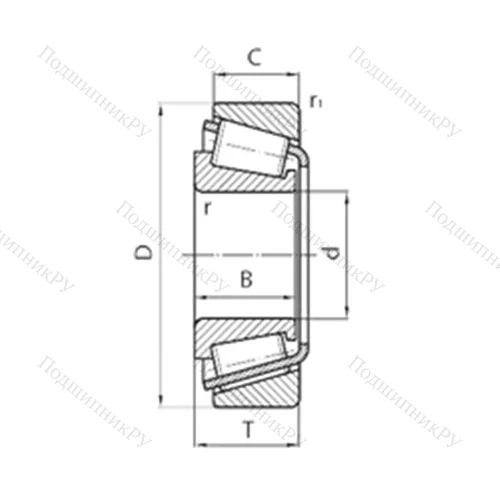 Подшипник роликовый радиально-упорный 547518