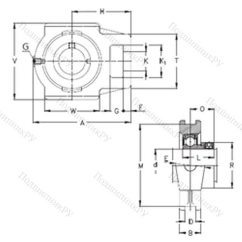 Подшипниковый узел шариковый радиальный