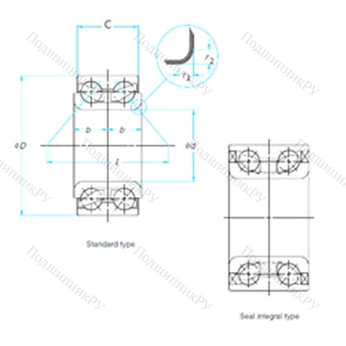 Подшипник шариковый радиально-упорный F-110622.2