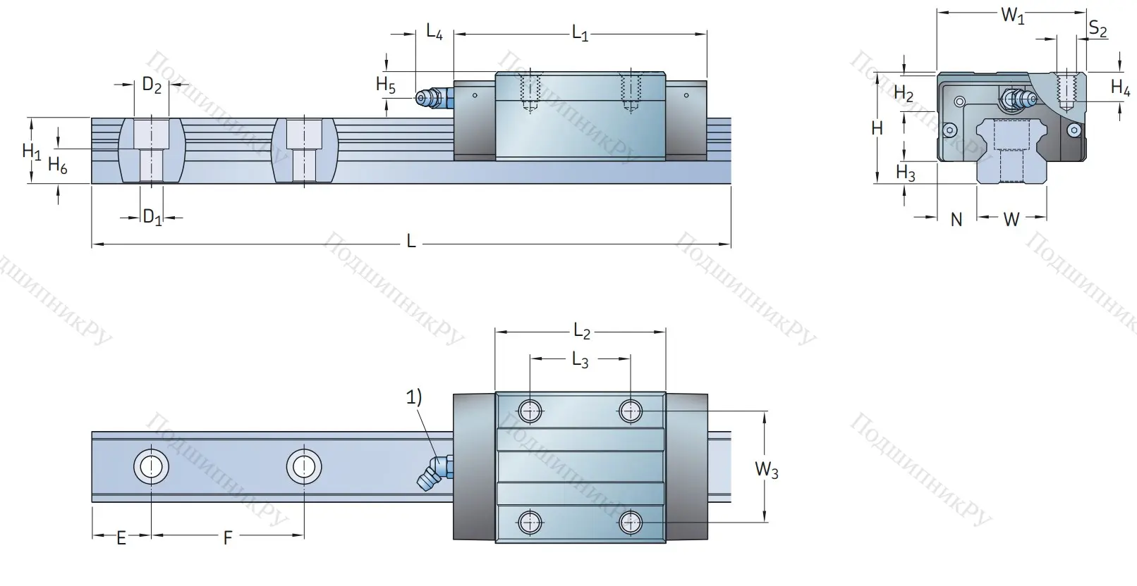 Каретка LLTHC 25 R-T 1 P 3 (M/P 010713)