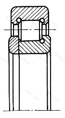 Модификация подшипника 492608М размер 40x90x33