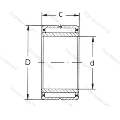 Подшипник игольчатый радиальный NKI 20/20