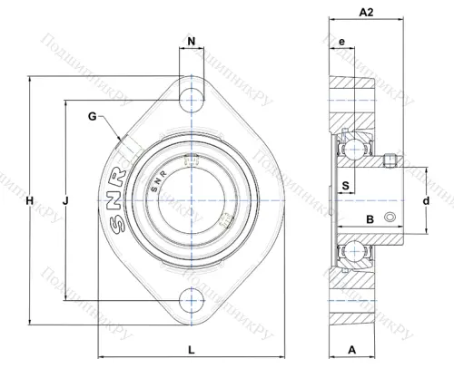 Подшипниковый узел USFD 204 CN в Новороссийске