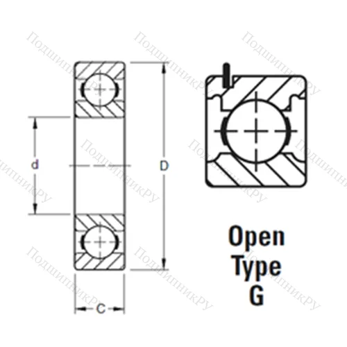 Подшипник шариковый радиальный
