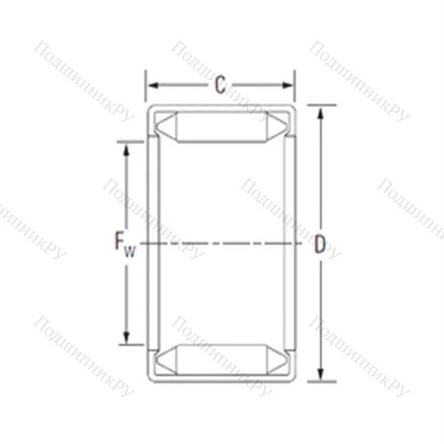 Подшипник игольчатый радиальный 9BM 1310