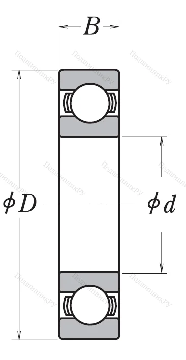 Однорядный шариковый подшипник 6011 CM