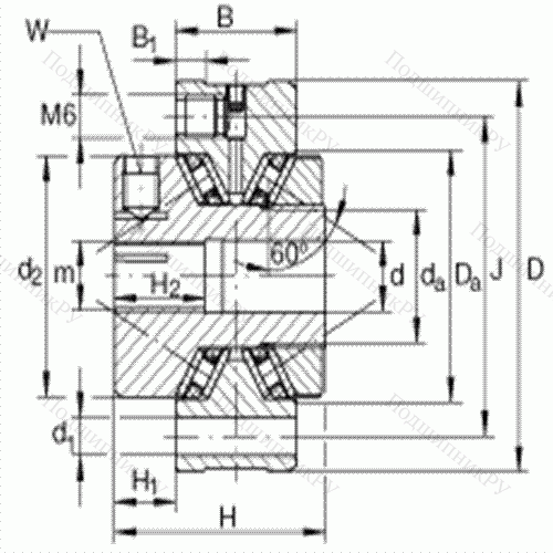 Роликоподшипник упорно-радиальный игольчатый ZAXFM 2075